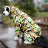 Pet raincoat medium and large dog waterproof four legged raincoat
